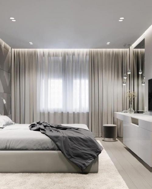 Монохромный дизайн квартиры. 06