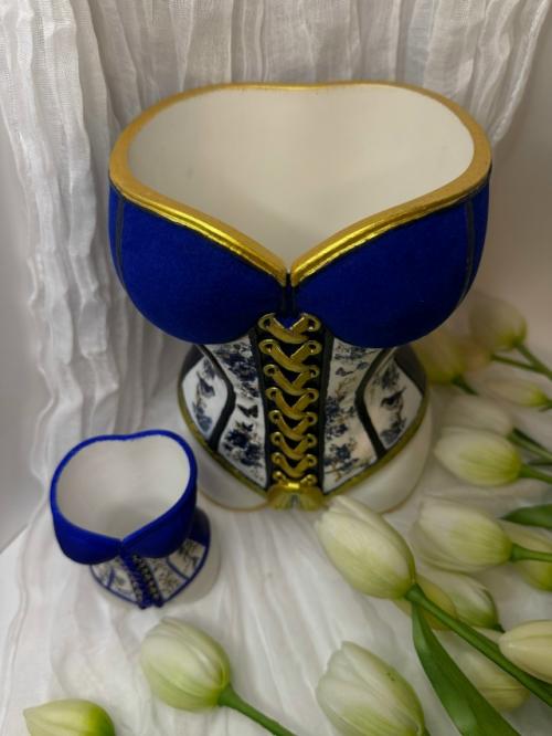 Ваза корсет.  Что-то я так увлеклась подготовкой к пасхе, что совсем забыла про вазу. 05