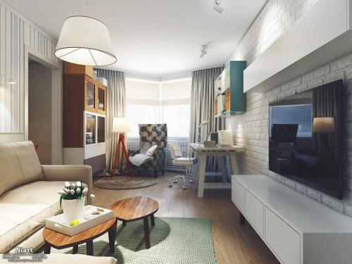 Уютная трехкомнатная квартира: дизайн - проект в Минске. 01