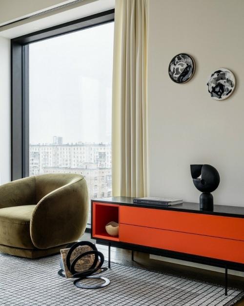 Реализованный интерьер квартиры, площадью 103 кв. 07