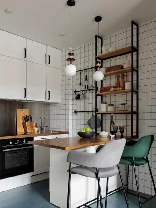 Яркий интерьер студии площадью 23 кв. 03