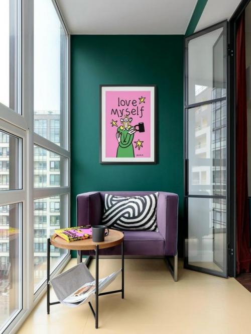 Яркий интерьер студии площадью 23 кв. 06