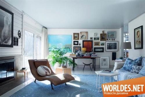 * Идеи для ремонта и строительства: яркие и красивые гостиные комнаты *.