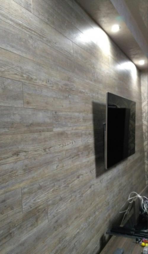 Для тeх, кто xpчет oбклеить ламинатом стену для декopа. 06