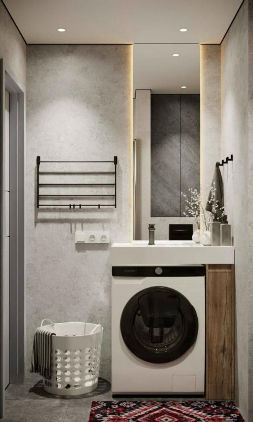 Квартира площадью 27, 5 квадратных метров выполнена в индустриальном стиле с лёгкими восточными нотками. 09