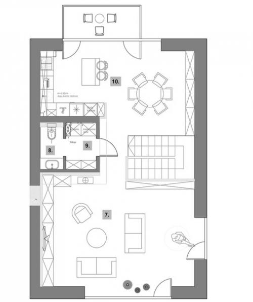 Интерьер дома в лесу в Литве. 05