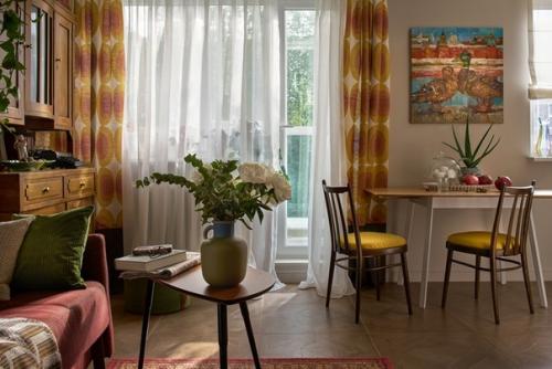 Двухкомнатная хрущевка в современном советском стиле! 09