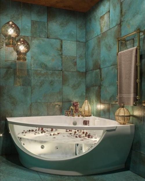 Квартира в марокканском стиле, но у каждой комнаты свой цвет. 03