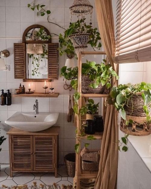 Живые растения в ванной. 01