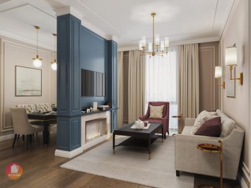 Красивый интерьер в современном классическом стиле. 04