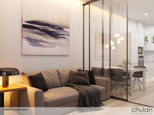 Кухня - гостиная в современном стиле. 02