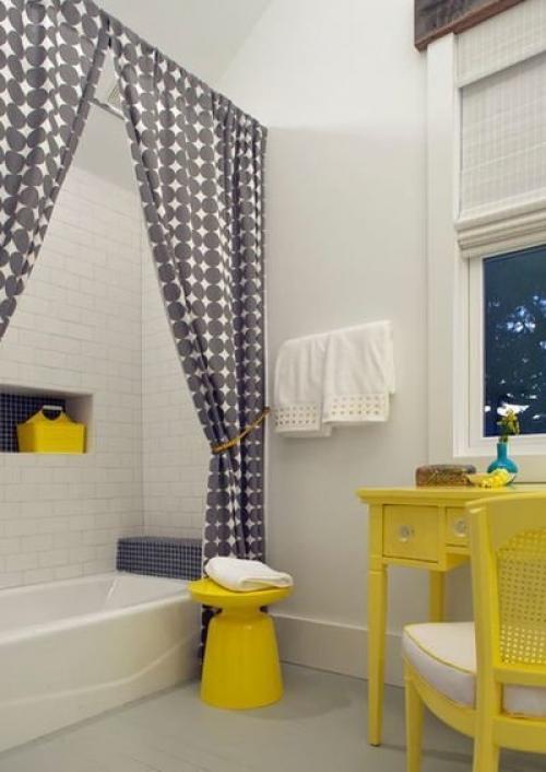 Шторка в ванной - необходимость, превратившаяся в произведение искусства. 06