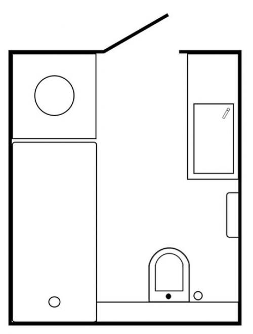 Интерьер ванной в черно-белых тонах 5 кв. 04