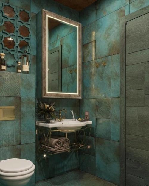 Квартира в марокканском стиле, но у каждой комнаты свой цвет. 02