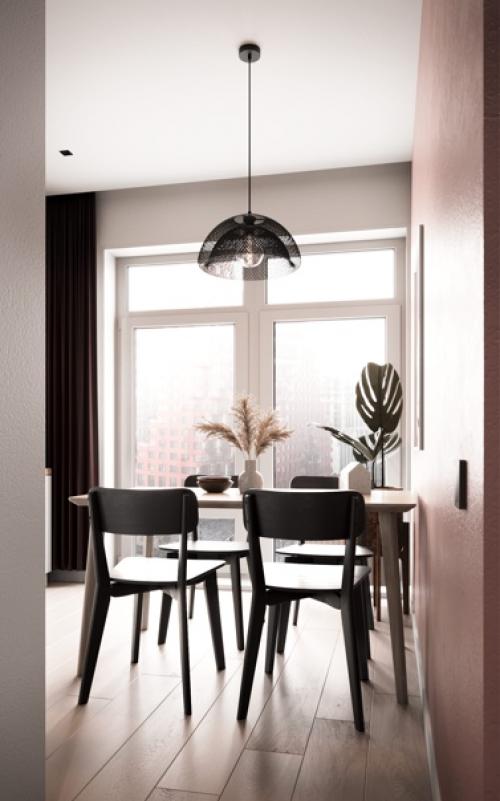 При разработке дизайна в этой квартире был основной запрос - сделать бюджетный ремонт. 06