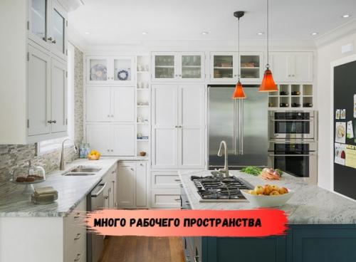 Обитаемый остров.  Кухни с островом снова набирают популярность, особенно это актуально для большой кухни в домах и квартирах. 02