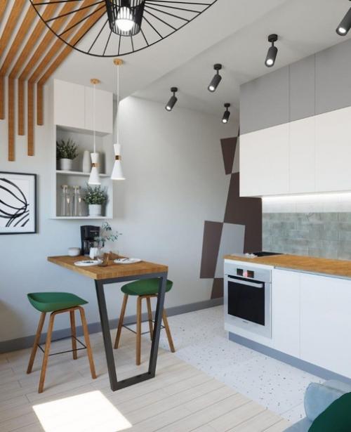 Небольшая кухня - гостиная. 01