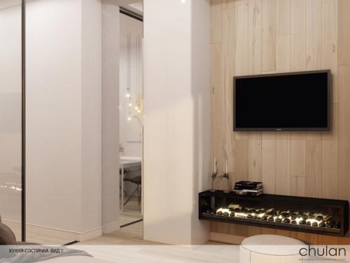 Кухня - гостиная в современном стиле. 01