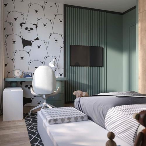 Чудесное оформление детской комнатки. 01