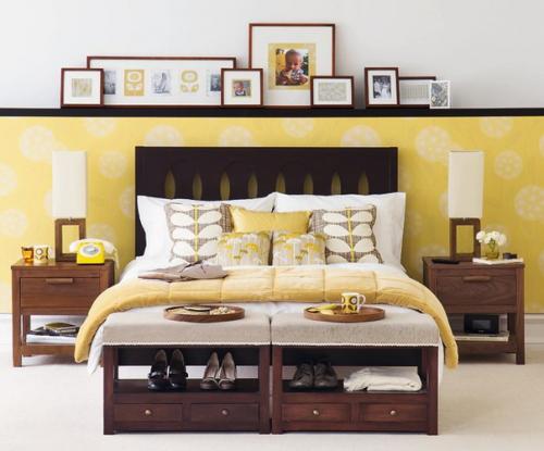 Лучезарные спальни в желтых тонах. 02