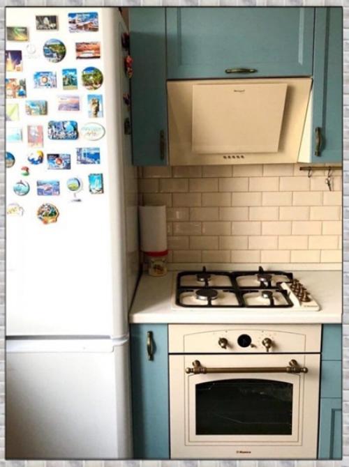 Крохотная кухня. Современная. 01