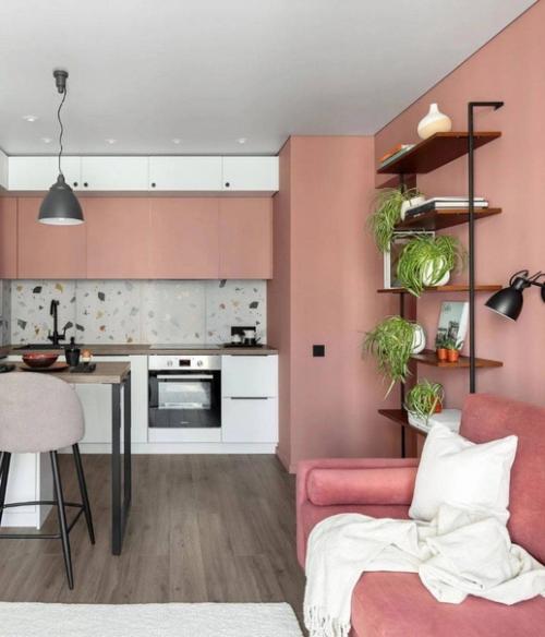 Яркая и просторная кухня - гостиная. 03