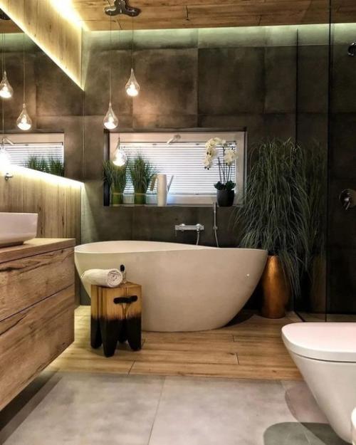 Живые растения в ванной. 04