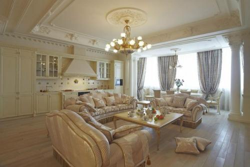 Интерьер гостиной в стиле барокко. 08