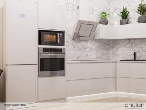 Кухня - гостиная в современном стиле. 06