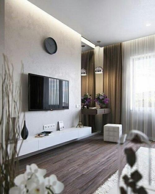 Лишь в том случае, если вы задумались об оформлении TV зоны, то ловите идеи . 08