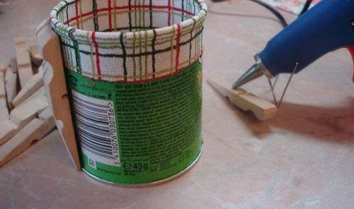 Бочонок из прищепок. 04