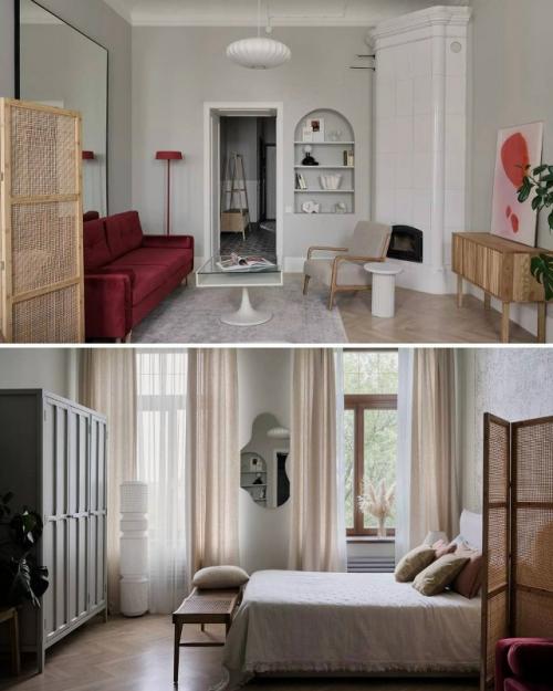 Атмосферный интерьер квартиры в самом центре Петербурга. 01