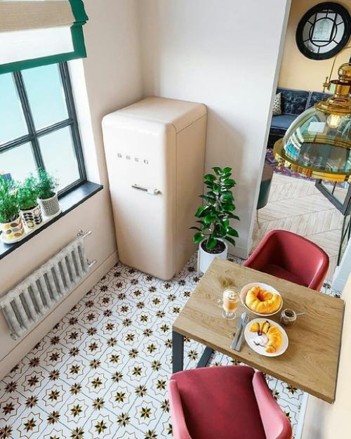 Квартира - студия 28 м с яркими акцентами. 01