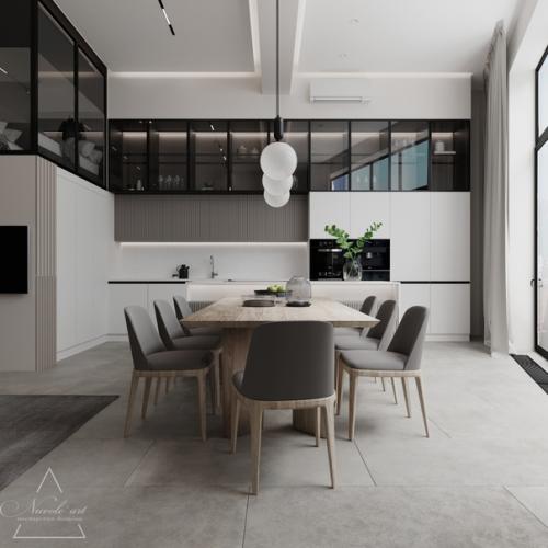 Кухня - гостиная в проекте. 03