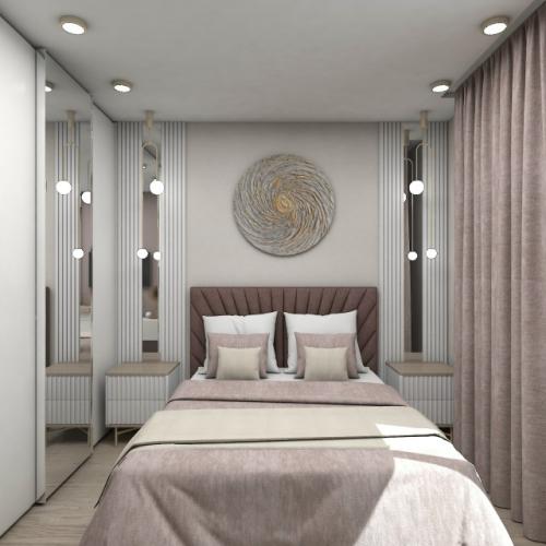 История проекта - спальня 10 м 2 в 3-х комнатной квартире. 01