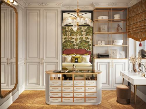 Этот проект - сочетание французских мотивов и китайских нот, яркая зелень и нежные пастельные оттенки. 02