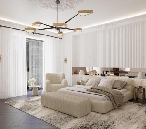 Несколько спален второго этажа нашего проекта загородного дома. 07