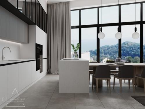 Кухня - гостиная в проекте. 04