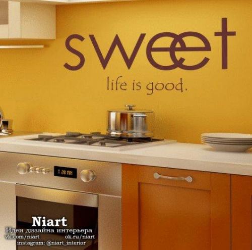 Декоративные надписи в интерьере. 07