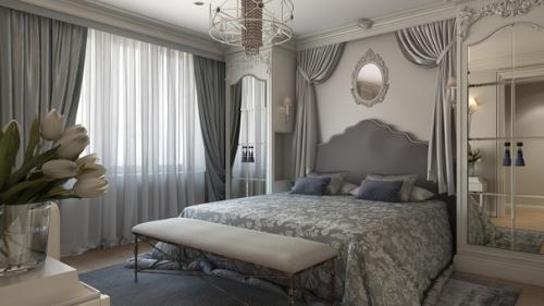 Современный дизайн спальни, по индивидуальному проекту. 01