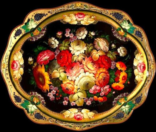 Жостовские подносы.  Жостовский промысел ведет свое начало с 1825 года. 03