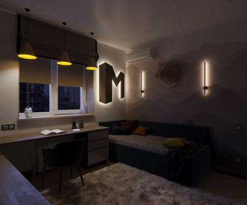 Детская комната.  Когда я работал над этой комнатой, для меня были две отправные точки. 04