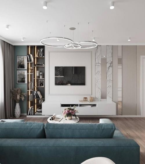 Фантастически элегантная и изящная кухня - гостиная. 02