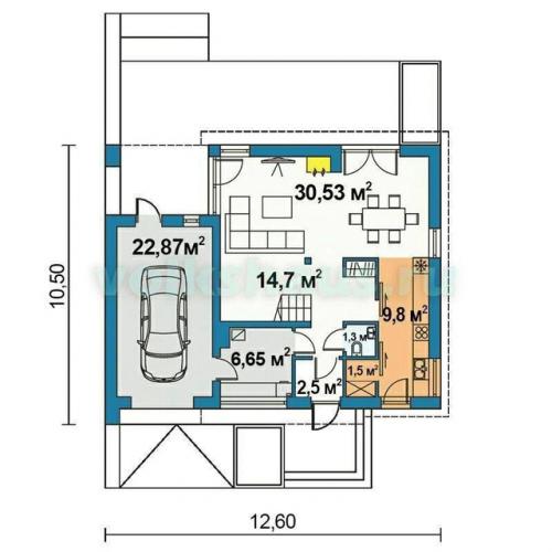 Необычный дом с мансардой оригинальным интерьером отличается. 02