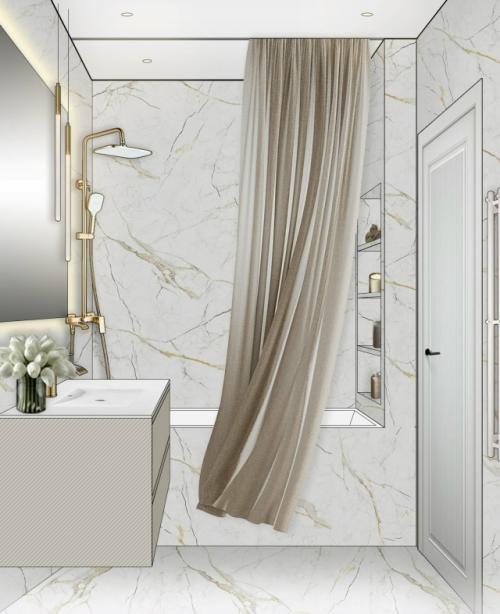 Ещё одна квартира в ЖК Оникс - новый проект, выполненный в формате коллажей. 06