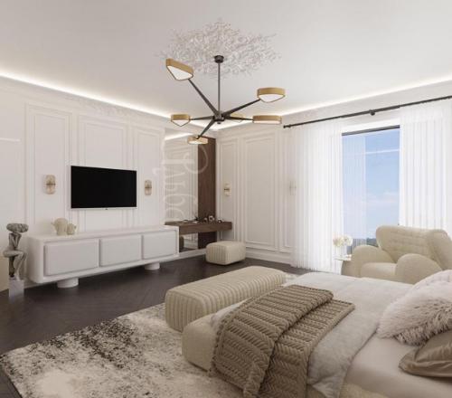 Несколько спален второго этажа нашего проекта загородного дома. 06