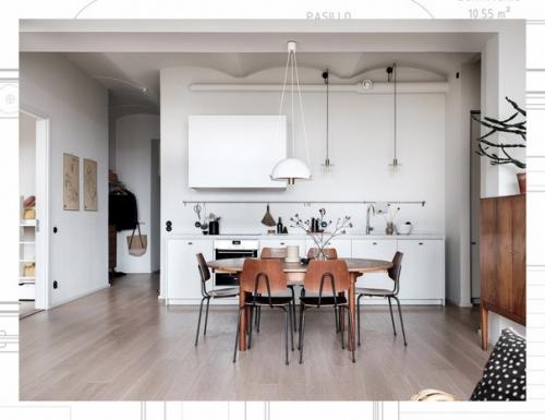 Уютная современная квартира в бывшем промышленном здании в Стокгольме. 02