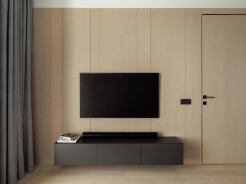 Современный интерьер 1-комнатной квартиры 41 м 2 в ЖК Wellton Towers в Москве. 04