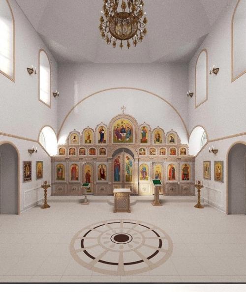 Встретился с разработчиком дизайн - проекта интерьера строящегося храма владимирской иконы божией матери. 06