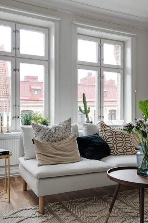 Светлая скандинавская квартира в естественных и мягких оттенках. 06